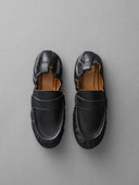 Lauria Nappa Leather Loafers in Black