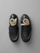 Lauria Nappa Leather Loafers in Black
